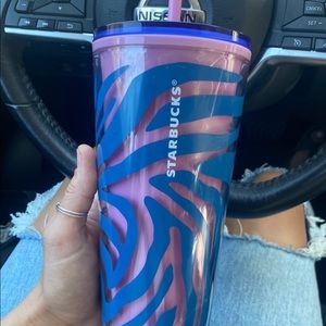 SOLD- Starbucks Zebra print Tumbler Cup